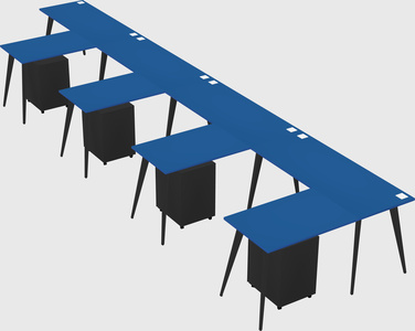Modern l-shaped office desk