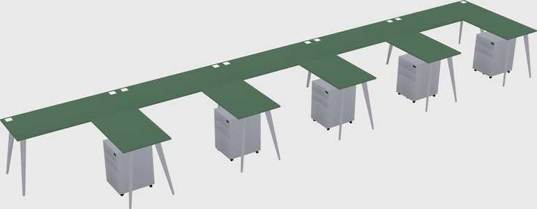 Modern L-shaped Office Desk