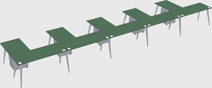 Modern l-shaped office desk