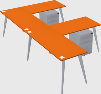 Modern l-shaped office desk