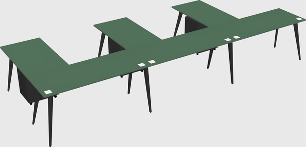Modern l-shaped office desk