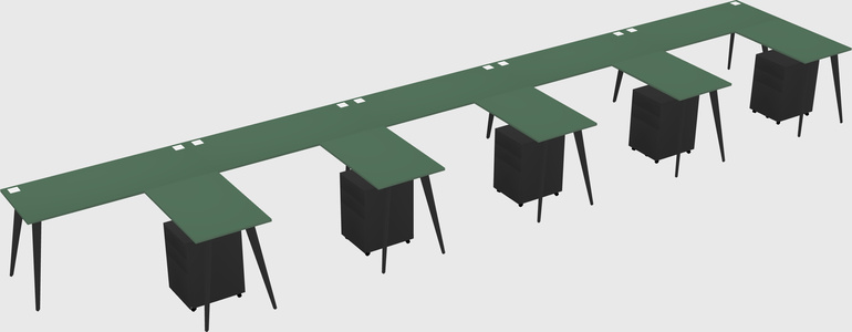 Modern L-shaped Office Desk