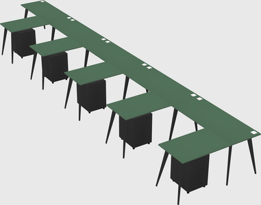Modern l-shaped office desk