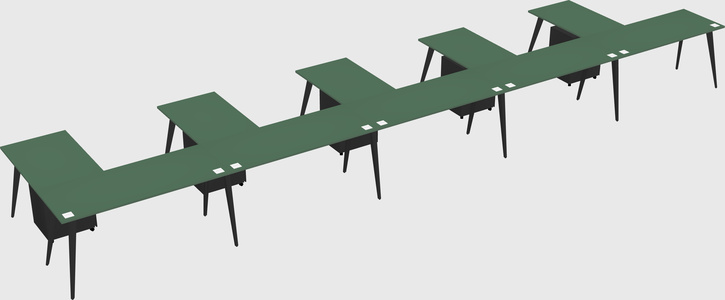 Modern l-shaped office desk