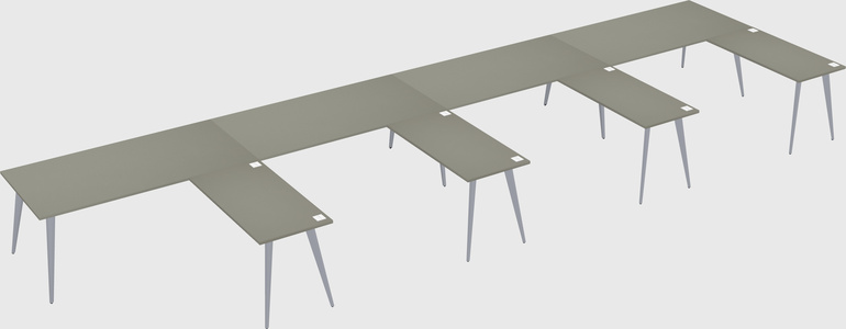 Modern l-shaped office desk