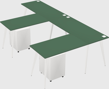 Modern l-shaped office desk