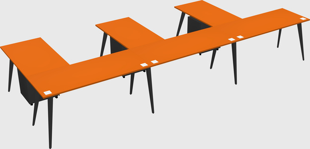 Modern l-shaped office desk