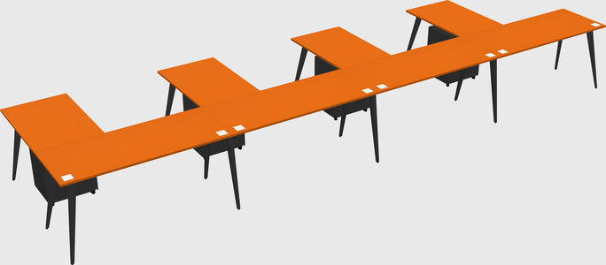 Modern l-shaped office desk