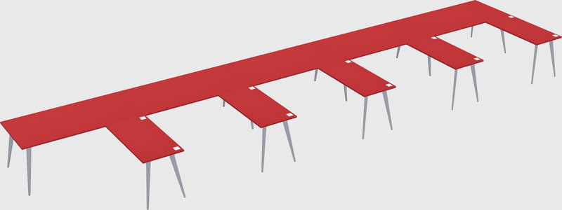 Modern l-shaped office desk