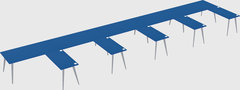 Modern l-shaped office desk