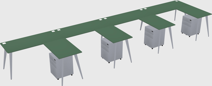 Modern L-shaped Office Desk