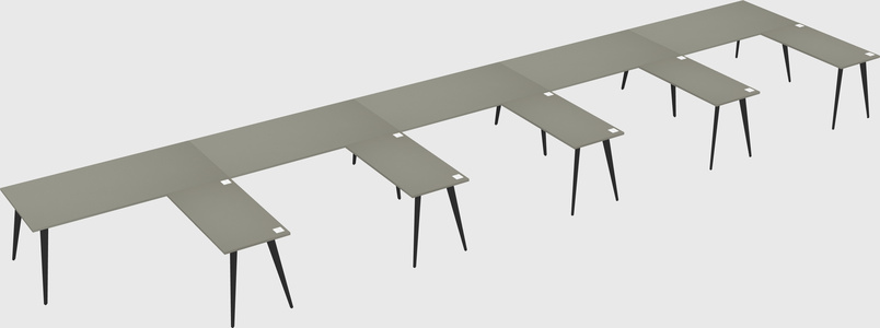 Modern l-shaped office desk