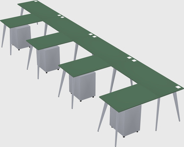 Modern l-shaped office desk