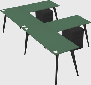 Modern l-shaped office desk