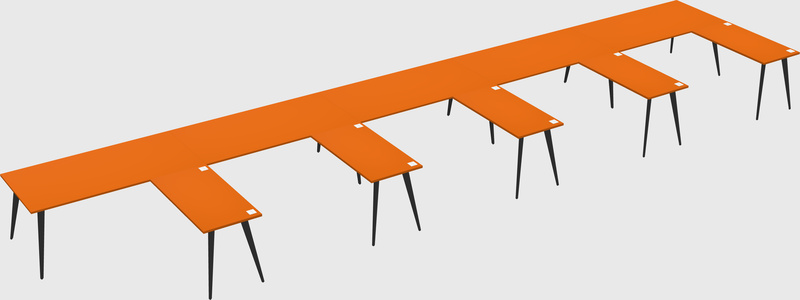 Modern l-shaped office desk