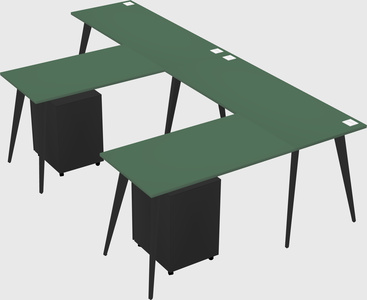 Modern l-shaped office desk
