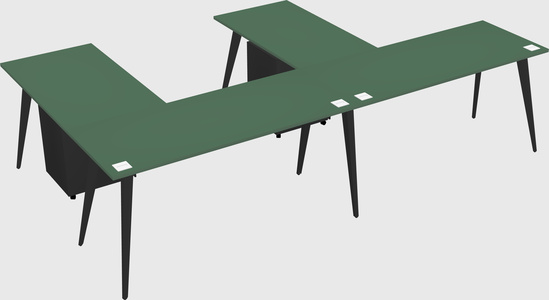 Modern l-shaped office desk