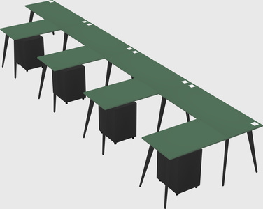 Modern l-shaped office desk