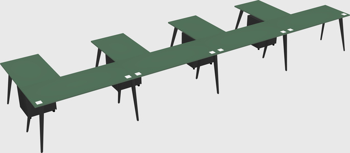 Modern l-shaped office desk