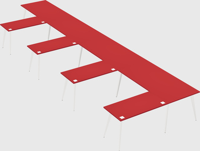Modern l-shaped office desk