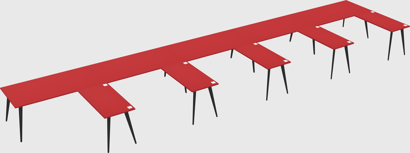 Modern l-shaped office desk