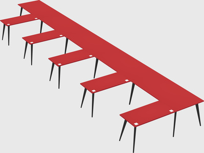 Modern l-shaped office desk