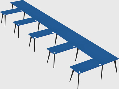 Modern l-shaped office desk