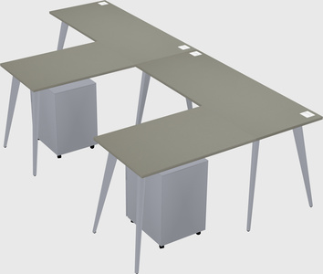 Modern l-shaped office desk