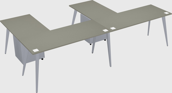Modern l-shaped office desk