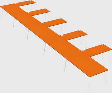 Modern l-shaped office desk