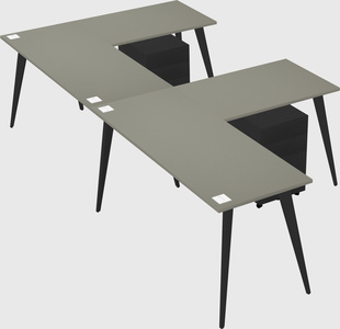 Modern l-shaped office desk