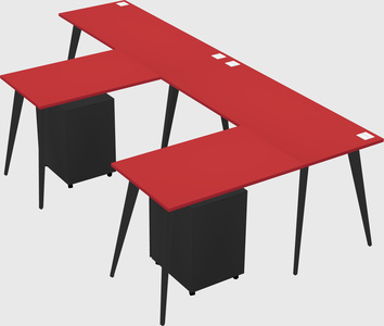 Modern l-shaped office desk