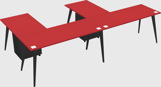 Modern l-shaped office desk