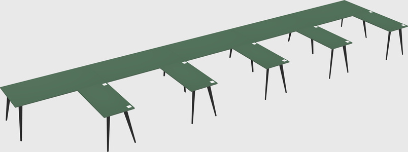 Modern l-shaped office desk