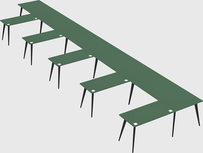 Modern l-shaped office desk