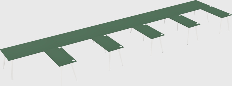 Modern l-shaped office desk
