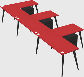Modern l-shaped office desk