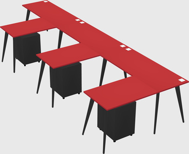 Modern l-shaped office desk