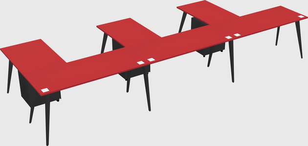 Modern l-shaped office desk