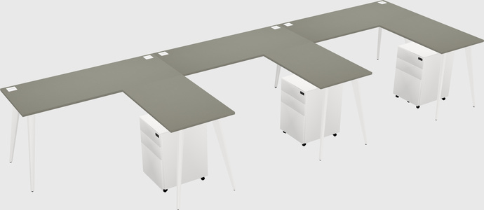 Modern L-shaped Office Desk