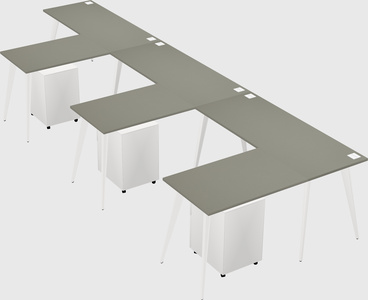 Modern l-shaped office desk