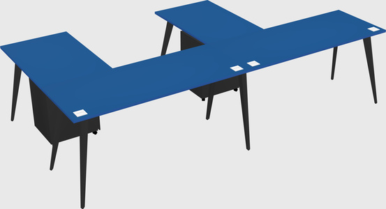 Modern l-shaped office desk