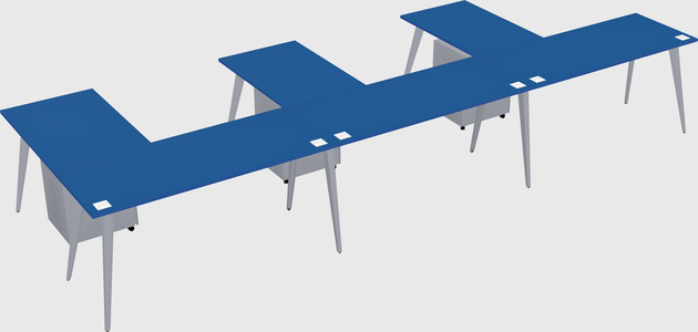 Modern l-shaped office desk