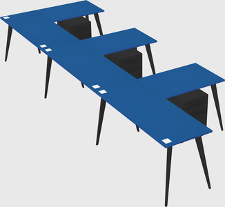 Modern l-shaped office desk