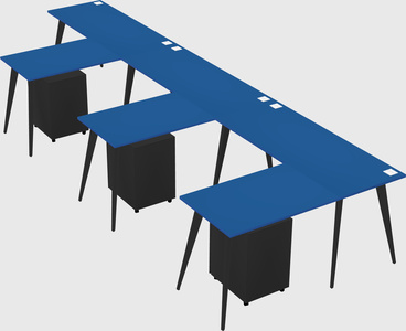 Modern l-shaped office desk