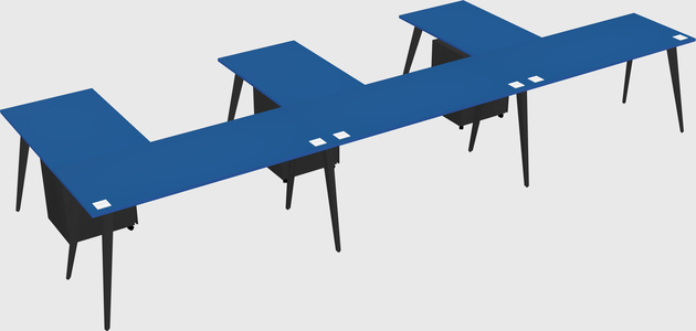 Modern l-shaped office desk