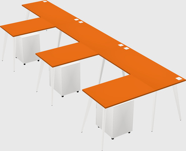 Modern l-shaped office desk