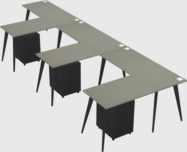 Modern l-shaped office desk
