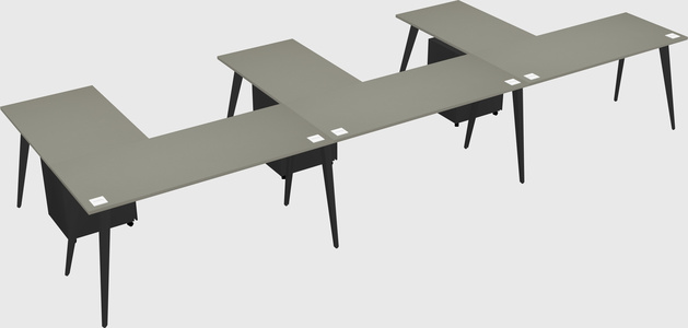 Modern l-shaped office desk