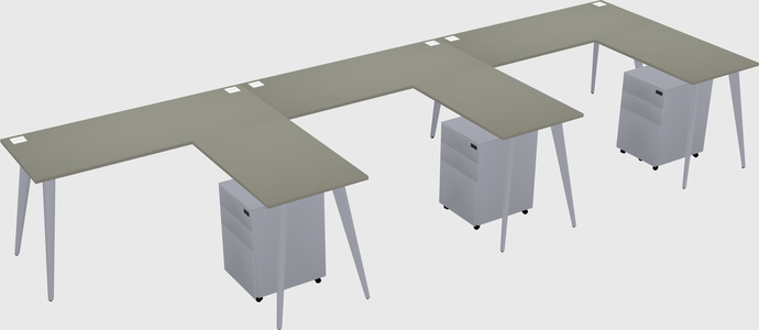 Modern L-shaped Office Desk